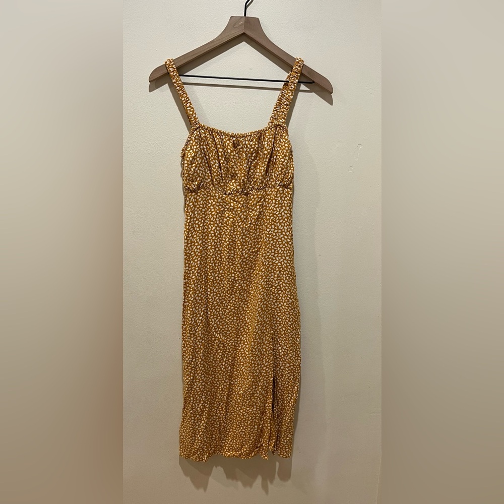 Abercrombie & Fitch Orange and White Midi Sleeveless Dress - Women’s Size Medium